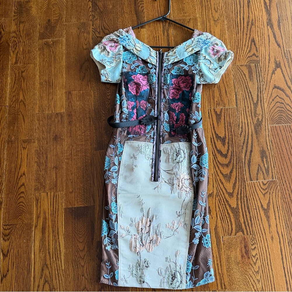 Byron Lars Multicolor Floral Mini Dress - Picture 3 of 5